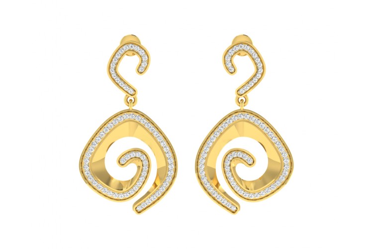 Faren Diamond Earrings in Gold